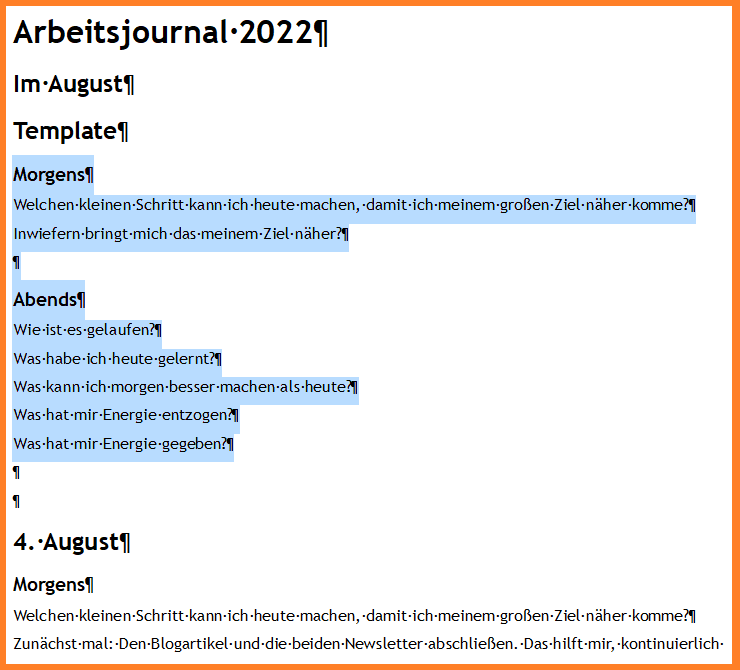 Arbeitsjournal